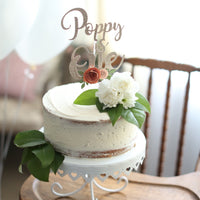 Birthday cake topper, Floral cake topper, 1st birthday cake topper, floral party, cake smash props-1