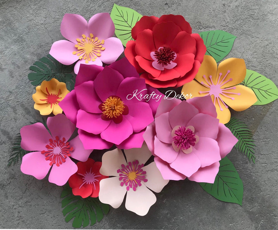 Moana paper flowers. Moana paper flowers, Inspired Moana paper flower –  Krafty Dekor
