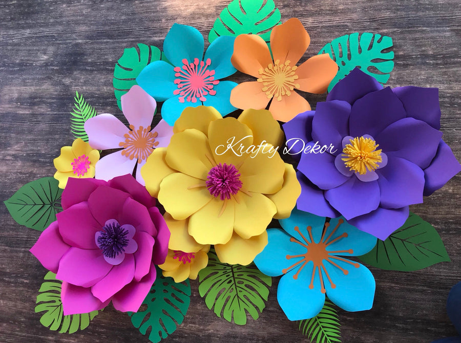 Moana paper flowers. Moana paper flowers, Inspired Moana paper flower –  Krafty Dekor