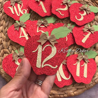 Apple monthly Garland | Apple Banner | Apple party decoration | Apples Decor |Apples garland | Fruit party decor | Apple of my eye party