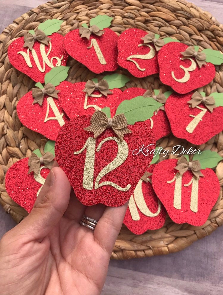 Apple monthly Garland | Apple Banner | Apple party decoration | Apples Decor |Apples garland | Fruit party decor | Apple of my eye party