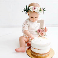 One year old cake topper, Floral cake topper, number 1 cake topper, one cake topper, glitter cake topper, cake smash cake topper-1