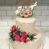 Birthday cake topper, Floral cake topper, bride to be cake topper, floral party, god bless cake topper, 1st birthday floral cake topper