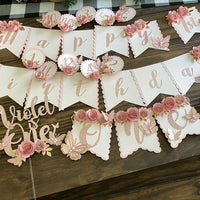 Butterfly theme party package, butterfly floral banner, 1st birthday butterfly theme, butterfly cake topper, butterfly decor