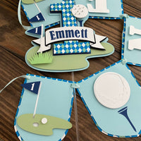 Golf 1st birthday Party, Hole in one party, hole in one cake topper