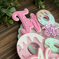 Donut cake topper, Two sweet  Birthday, TWO sweet banner, two sweet cake topper, candy land party,donut party, DONUT grow up, candy theme