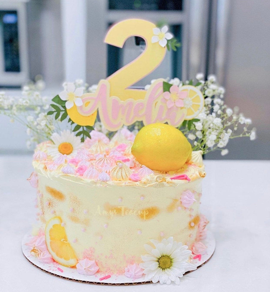 Mediterranean Lemon Theme Cake – Party Social