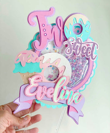 Donut cake topper, Two sweet  Birthday, TWO sweet banner, two sweet cake topper, candy land party,donut party, DONUT grow up, candy theme