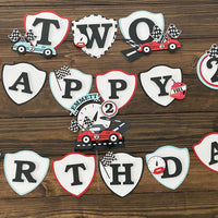 Vintage race car first birthday, race car banner, vintage race car decorations, vintage race car banner, race car cake topper