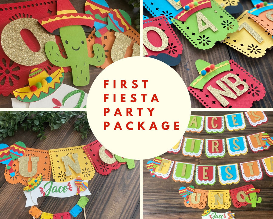First fiesta banner | fiesta birthday party | fiesta party | fiesta high chair banner |fiesta party package