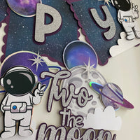 Space banner, two the moon theme 2021