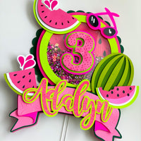 Watermelons shaker cake topper
